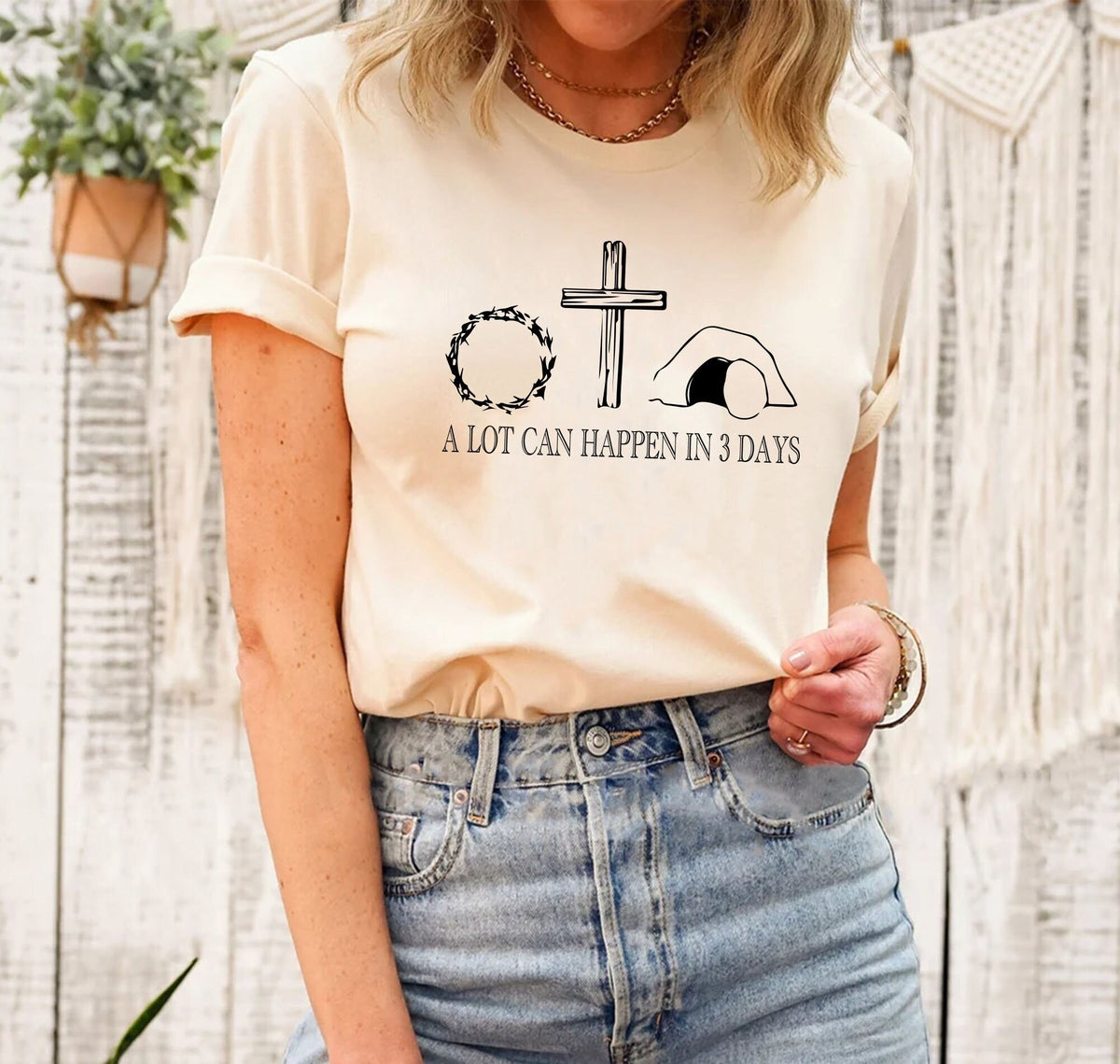 A Lot Can Happens In 3 Days Shirt Easter Day Shirt Easter Gift Shirt Jesus Lover Shirt Easter Gift Christian Family Matching Shirt Graphic Tee – Fan Favorite · Top Pick For Any Outfit