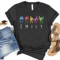 Personalized Sign Language Shirt Custom Name Hand Sign Language T Shirt Custom ASL Shirt Sign Language Gift for Men Women Graphic Tee – Premium Graphic · Great Gift For Fans