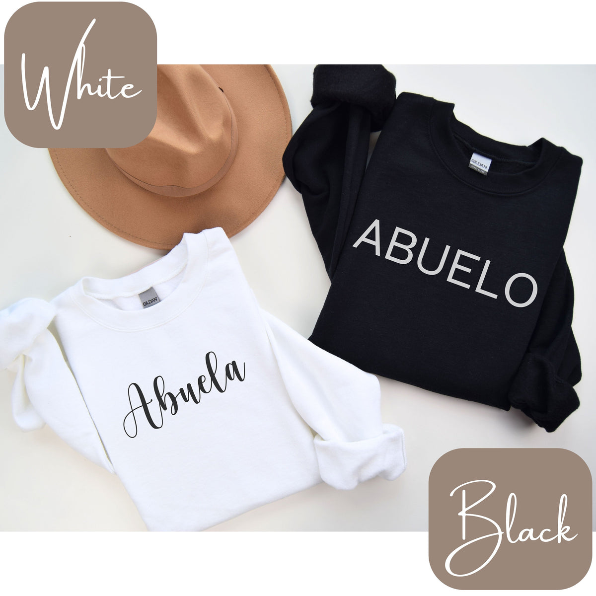 Abuelo and Abuela Shirts Matching Abuela and Abuelo Shirts Matching Abuelo and Abuela Shirts Abuela and Abuelo Sweatshirts Abuela Gifts Sweatshirt – Soft Feel · Trending Graphic Apparel