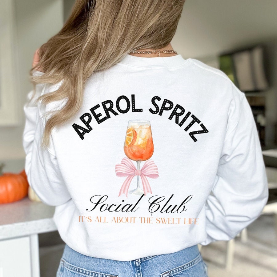 Aperol Spritz Social Club Crewneck Sweatshirt Aperol Spritz Shirt Gift For Girlfriends Cocktail Lover Gift Cocktail Sweatshirt Sweatshirt – Fan Favorite · Great Gift For Fans