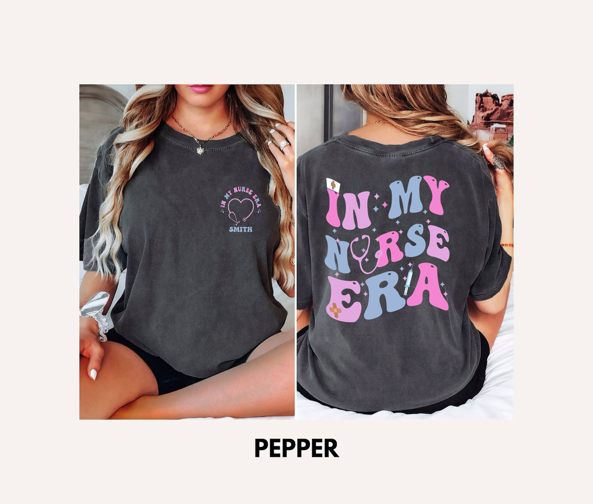 Personalized Nurse Shirt In My Nurse Era Sweatshirt Nursing Graduation Gift Custom Nurse Shirt Nursing School Tee Sweatshirt – Easygoing Wear · High-Quality Print