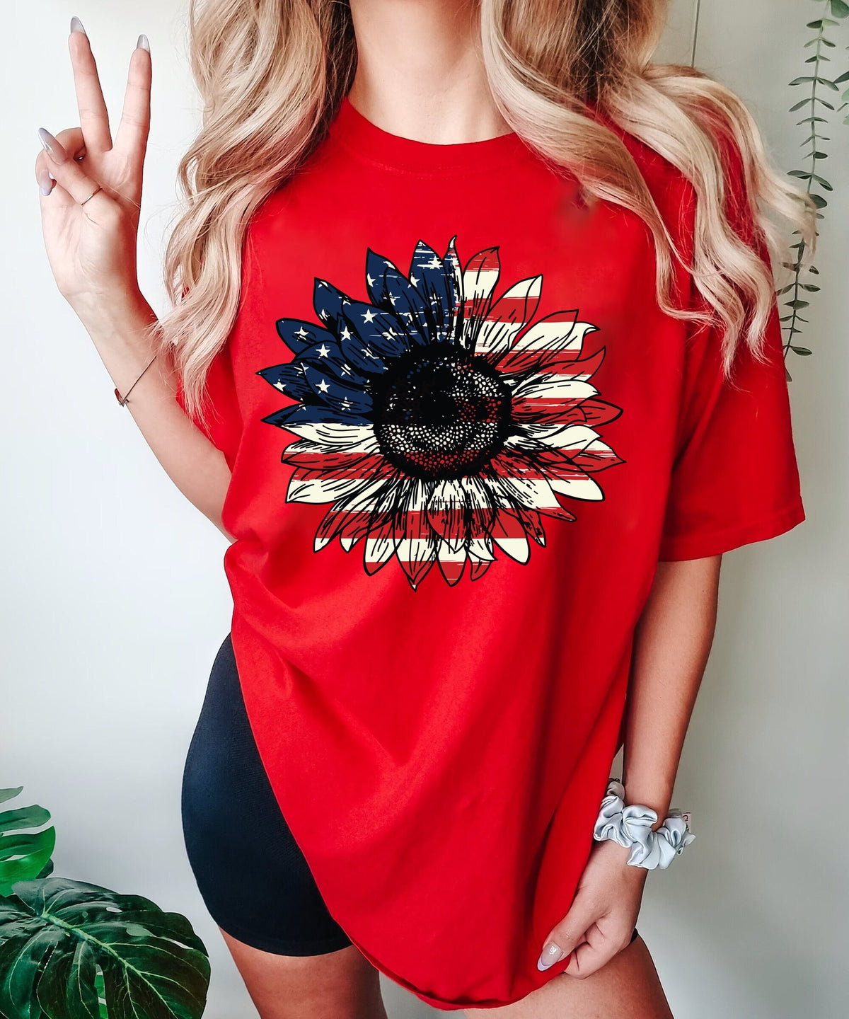 America Sunflower Shirt USA Flag Flower T Shirt Gift For American 4th Of July Flag Graphic T Shirt Freedom T shirt Independence Shirt Graphic Tee – Premium Graphic · Must-Have Style