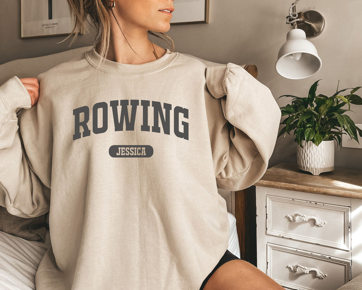 Custom name Rowing shirt sweatshirt hoodie long sleeve gift personalized Rowing rower paddling Hoodie – Premium Graphic · Trending Graphic Apparel