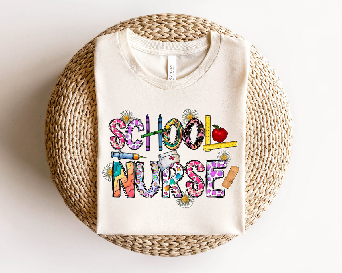 School Nurse Shirt Nurse TShirt School Shirts For Nurse Cute School Nurse Shirt Unisex Graphic Tees Women Trendy School Nurse V Neck Shirt Graphic Tee – Warm & Stylish · Perfect For Daily Wear