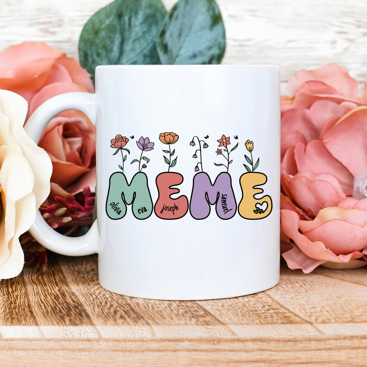 Personalized Meme Mug Meme Mug with Grandchildren39s Names Floral Meme Mug Mother39s Day Gift for Meme Meme Mug Meme Gifts Meme Graphic Tee – Premium Graphic · Great Gift For Fans