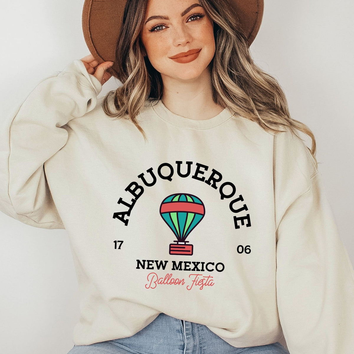 Albuquerque Hot Air Balloon Festival Sweatshirt New Mexico Vintage Crewneck Souvenir Balloon Fiesta Souvenir Albuquerque Southwest Pride Sweatshirt – Cozy Vibes · High-Quality Print