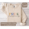 Personalized PreK Teacher Shirt V Neck Art Teacher Shirt Custom PreK Teacher Sweatshirt Gift for Pre K Teacher Pre K Teacher Sweatshirt Sweatshirt – Easygoing Wear · Trending Graphic Apparel