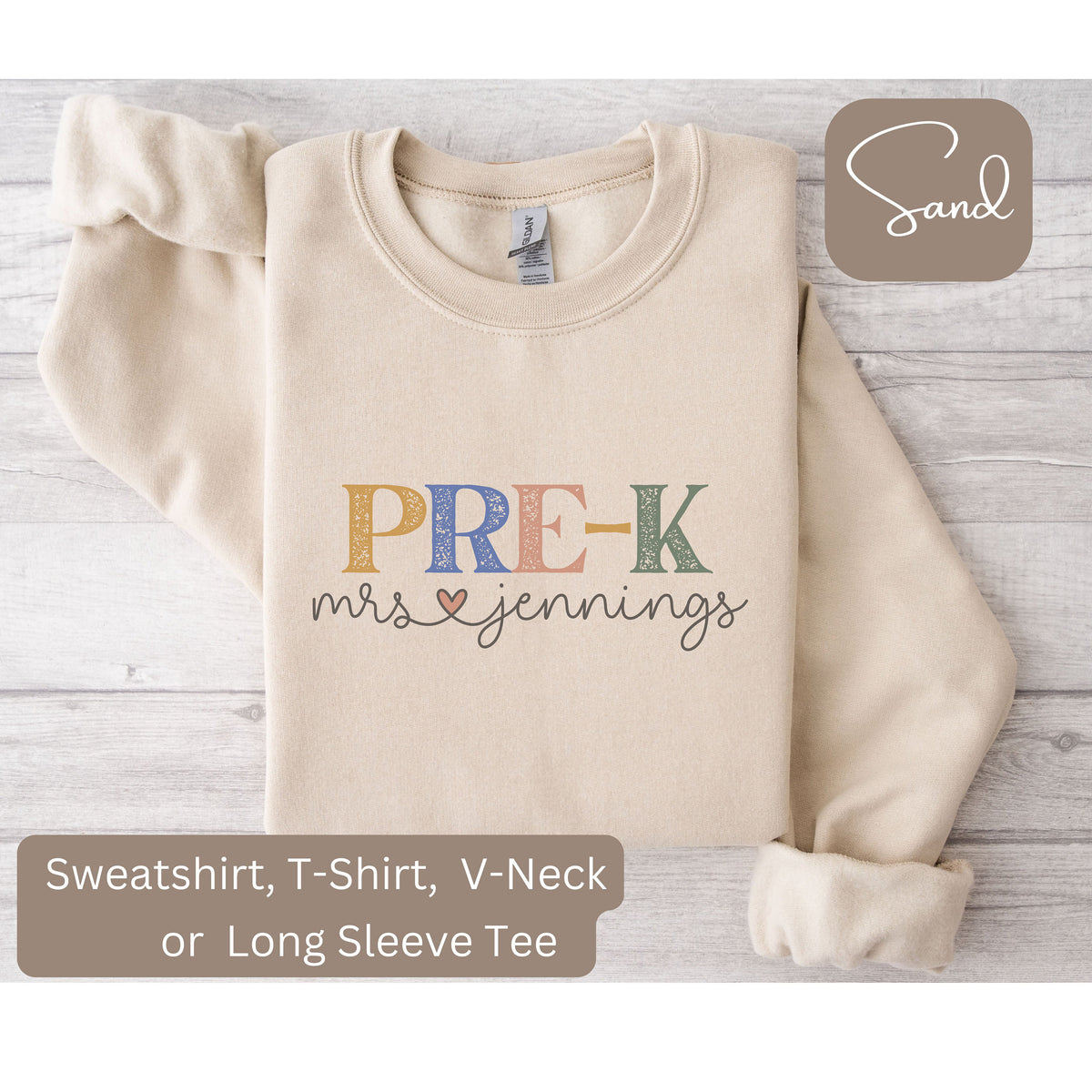 Personalized PreK Teacher Shirt V Neck Art Teacher Shirt Custom PreK Teacher Sweatshirt Gift for Pre K Teacher Pre K Teacher Sweatshirt Sweatshirt – Easygoing Wear · Trending Graphic Apparel