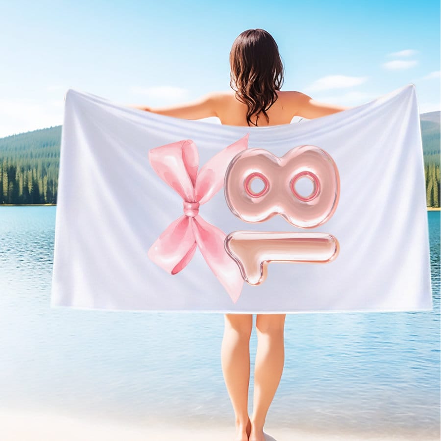 18th Birthday Pink Bow Beach Towel Coquette 18th Birthday Gift 18th Birthday Gift For Girl Large Luxury 18 Beach Towel 18th Birthday Graphic Tee – Soft Feel · Must-Have Style