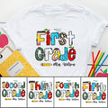 Custom Grade Teacher Team Shirt First Grade Teacher Shirt Customized Name Teacher Tee School Shirt Elementary Teacher Gift Teacher Life Graphic Tee – Easygoing Wear · Trending Graphic Apparel