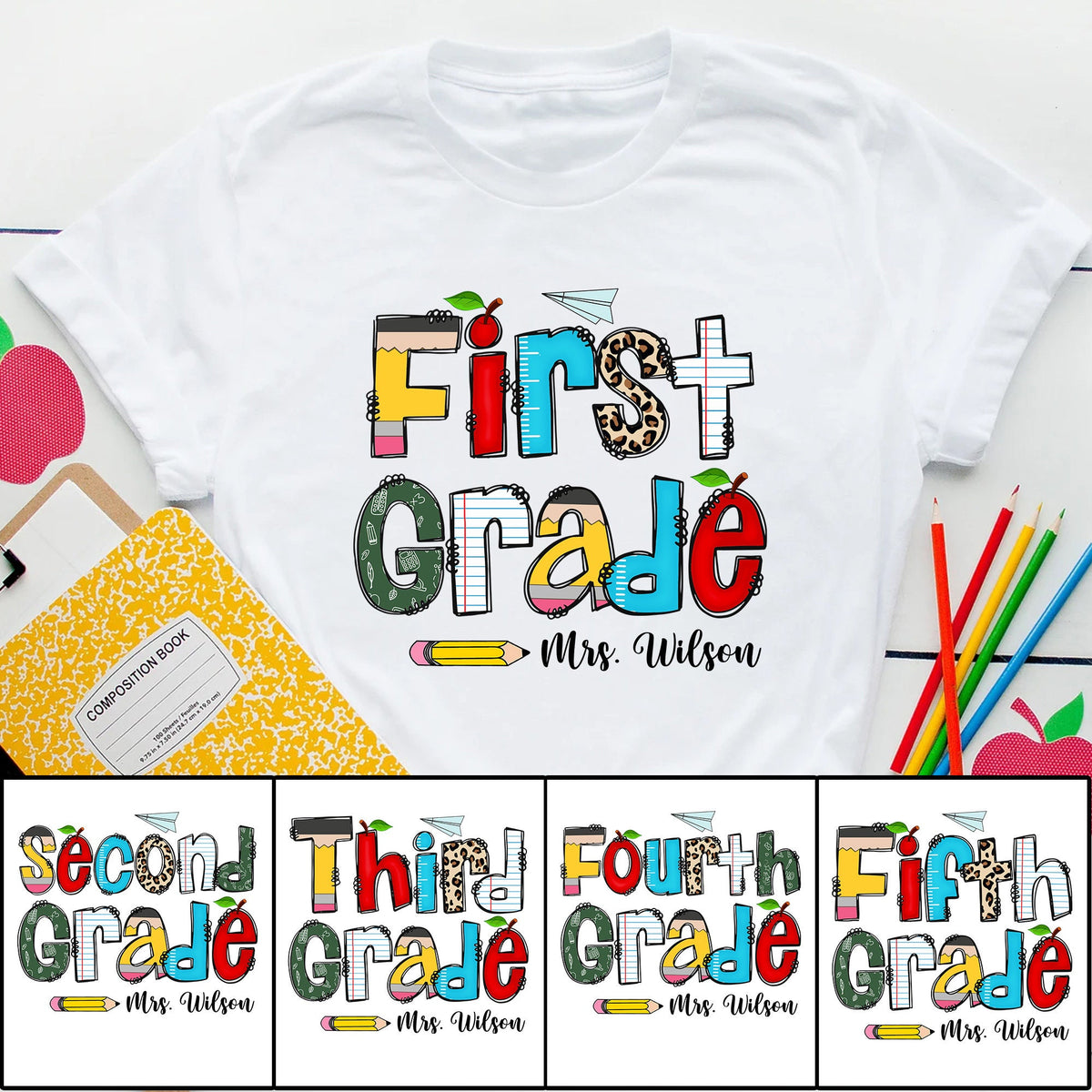 Custom Grade Teacher Team Shirt First Grade Teacher Shirt Customized Name Teacher Tee School Shirt Elementary Teacher Gift Teacher Life Graphic Tee – Easygoing Wear · Trending Graphic Apparel