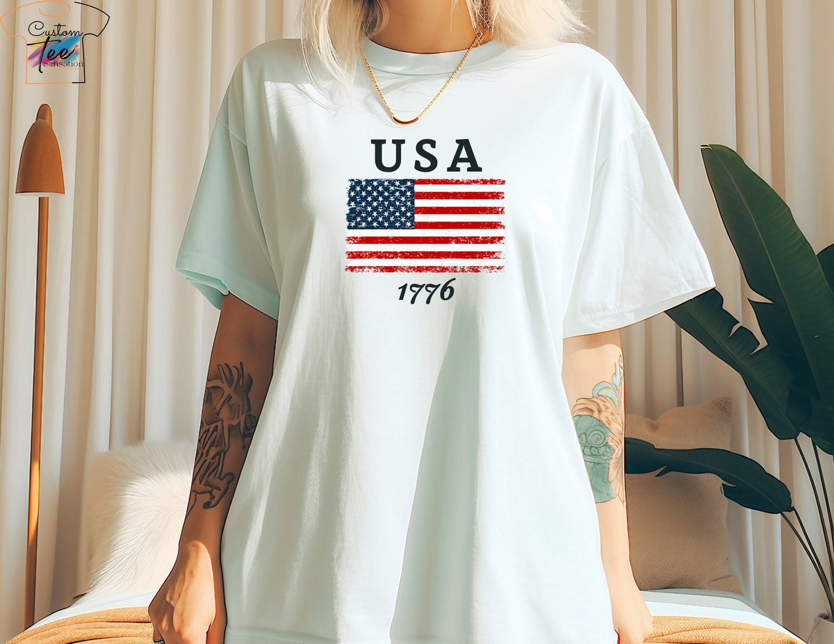 American flag T shirt USA Flag T Shirt Gift For American tee 4th Of July Flag Graphic T shirt Freedom TShirt Independence T Shirt Graphic Tee – Everyday Comfort · Must-Have Style