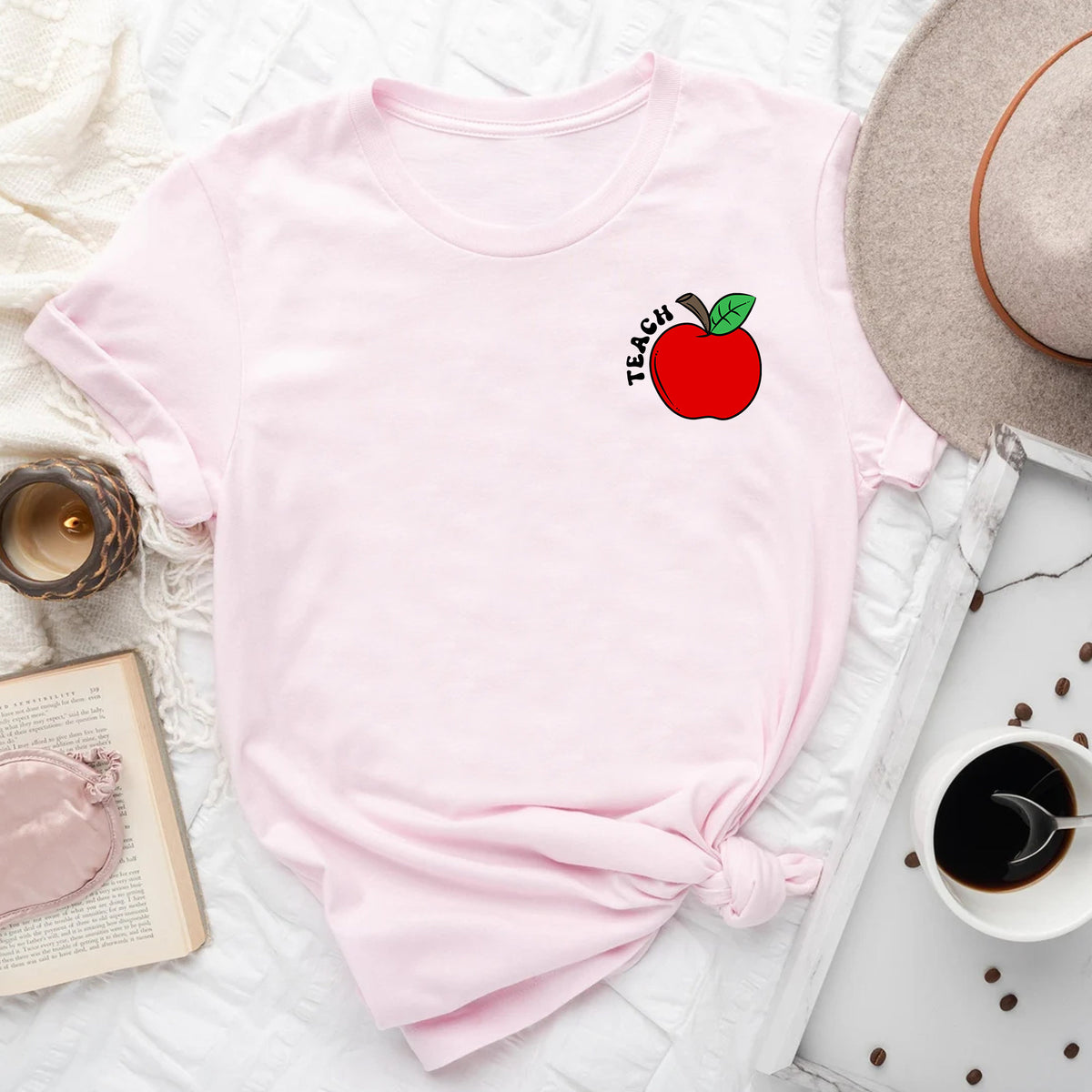 Apple Teacher Shirt Teach Shirt Teacher Appreciation Gifts Teacher Team Shirt Back to School Shirt First Day of School Teacher Gift Graphic Tee – Feel-Good Design · Perfect For Daily Wear