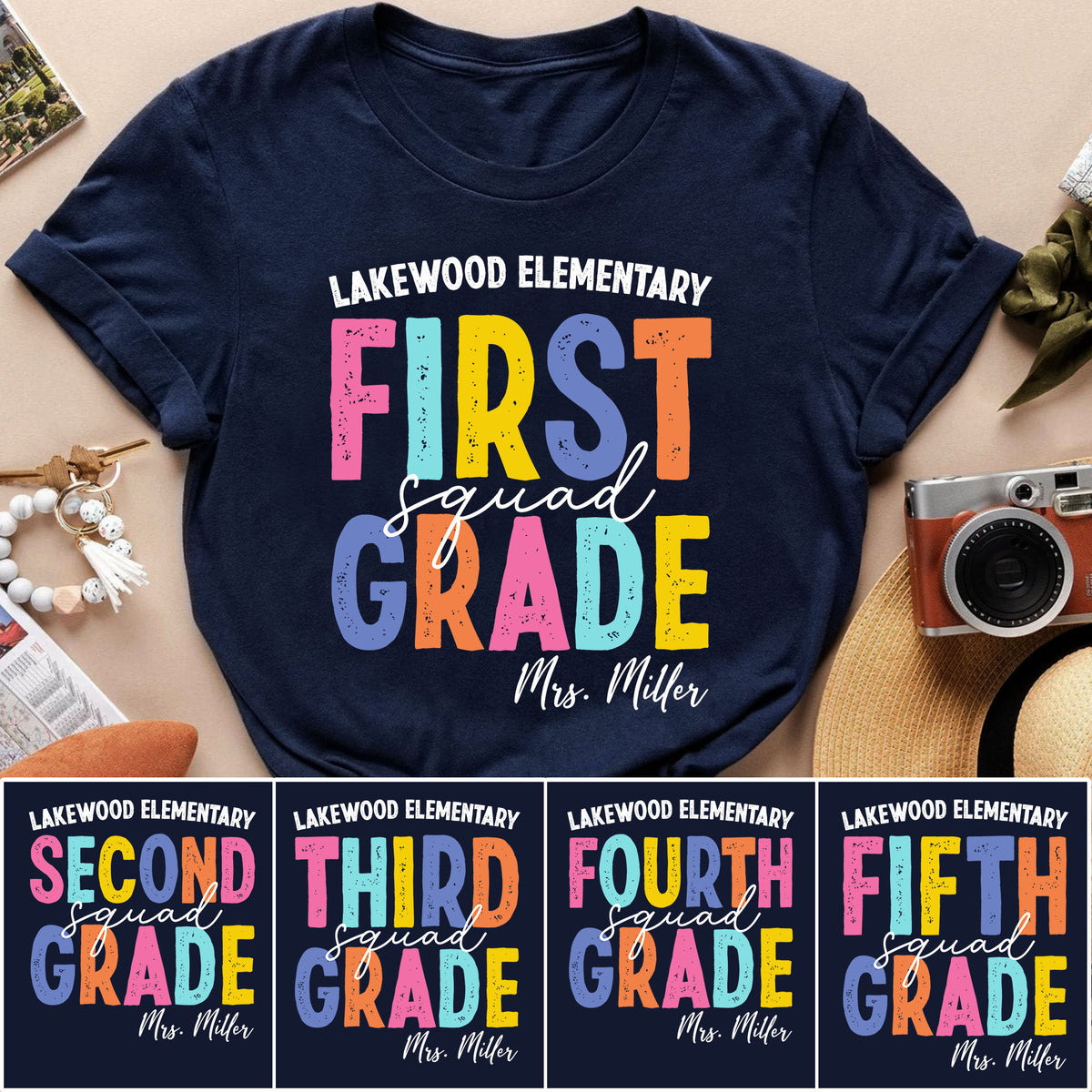 Custom School Name Teacher Shirt First Grade 2nd 3rd 4th 5th Grade Shirt Personalized School Shirt Elementary Teacher Teacher Team Shirt Graphic Tee – Everyday Comfort · Trending Graphic Apparel