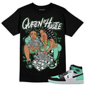 Green Glow 1s DopeSkill Unisex Shirt Queen Of Hustle Graphic Graphic Tee – Bold Style · Perfect For Daily Wear