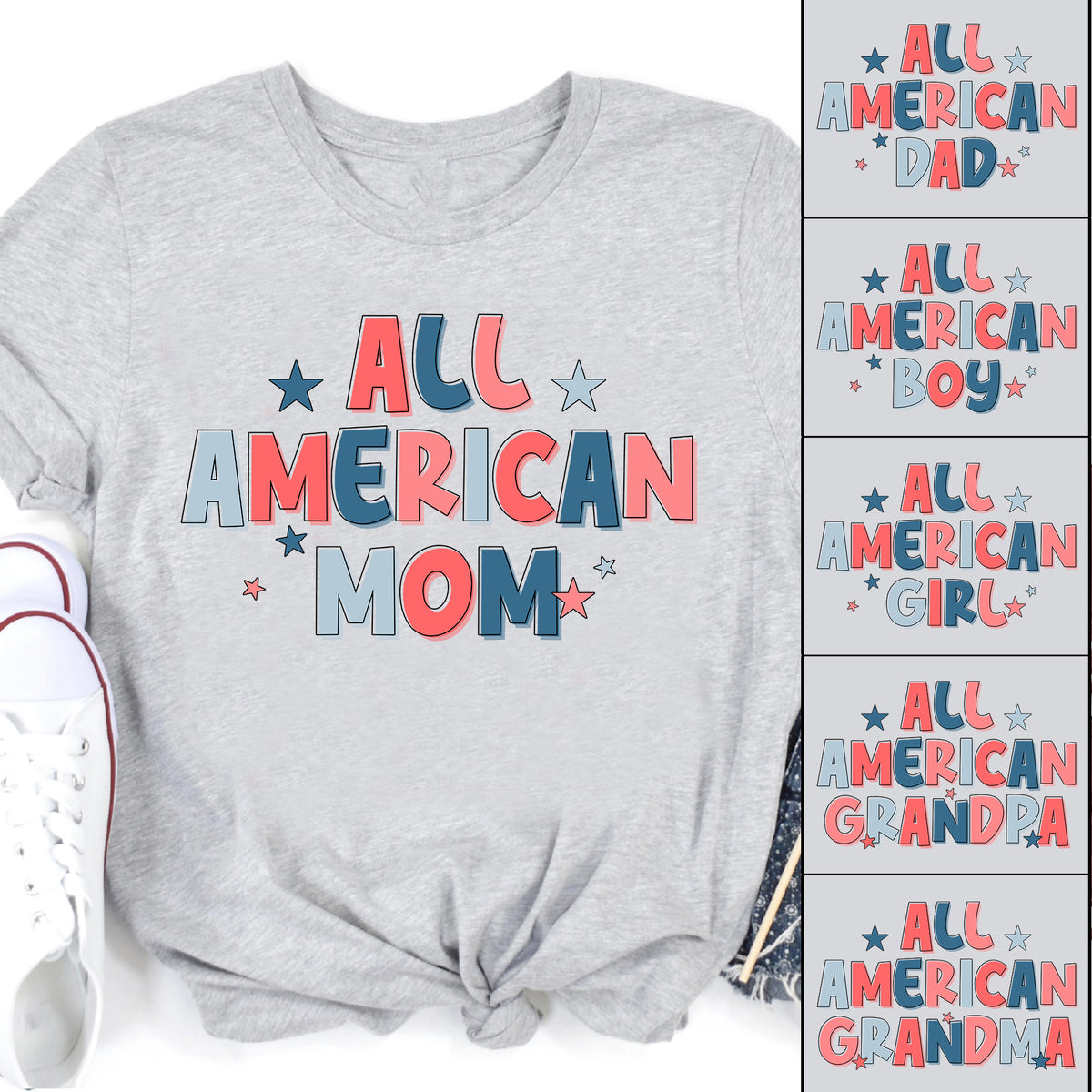 All American Family Matching Shirts Freedom Shirt Kids and Adult Shirts American Family Shirt Fourth of July Shirt 4th of July Shirt Graphic Tee – Soft Feel · Perfect For Daily Wear