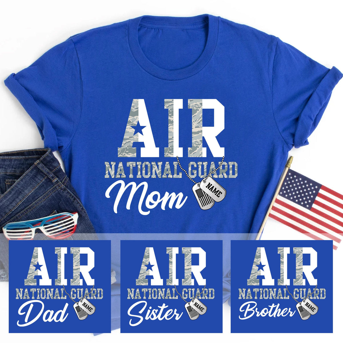 Air National Guard Family Matching T shirts Air National Guard Shirts National Guard Family Shirts Proud Mom Dad Brother Sister Wife Graphic Tee – Easygoing Wear · Trending Graphic Apparel