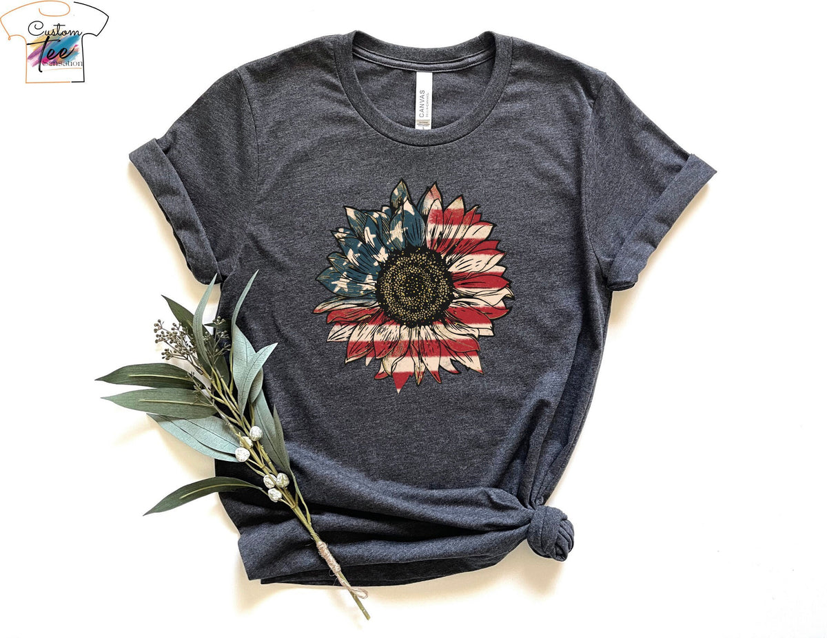 America Sunflower USA flag T Shirt 4th Of July Flag 2025 Tee Gift For American Shirts USA Flag Flower shirt USA Sunflower Shirts Graphic Tee – Easygoing Wear · Top Pick For Any Outfit