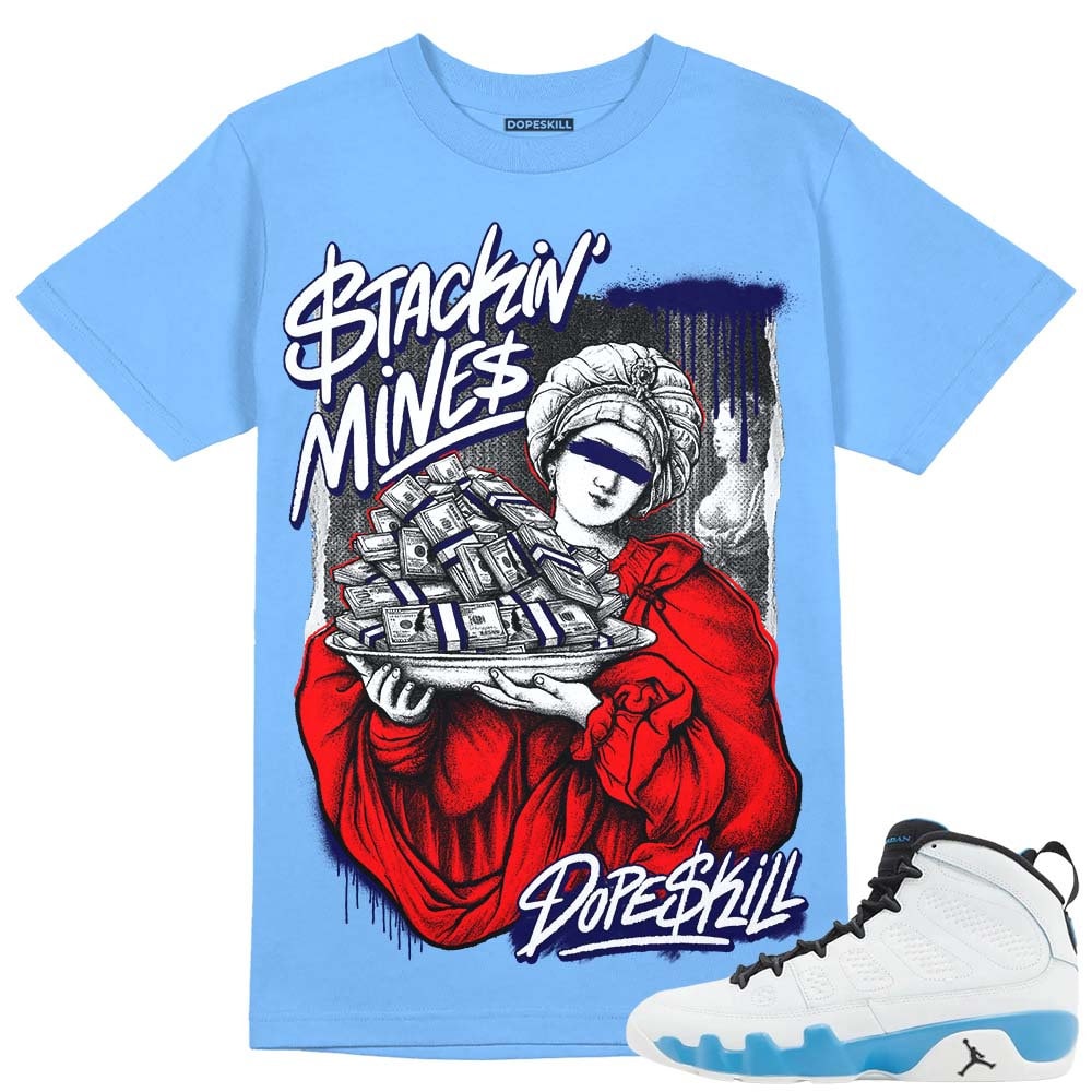 Powder Blue 9s DopeSkill Unisex Shirt Stackin Mines Graphic Sky Blue Tshirt Graphic Tee – Cozy Vibes · Trending Graphic Apparel