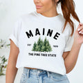 Maine Pine Tree Unisex Comfort Colors Tee Pine Tree Retro Camping Shirt Maine Unisex Travel Hiking Souvenir Tee Pine Tree State Gift Graphic Tee – Premium Graphic · High-Quality Print