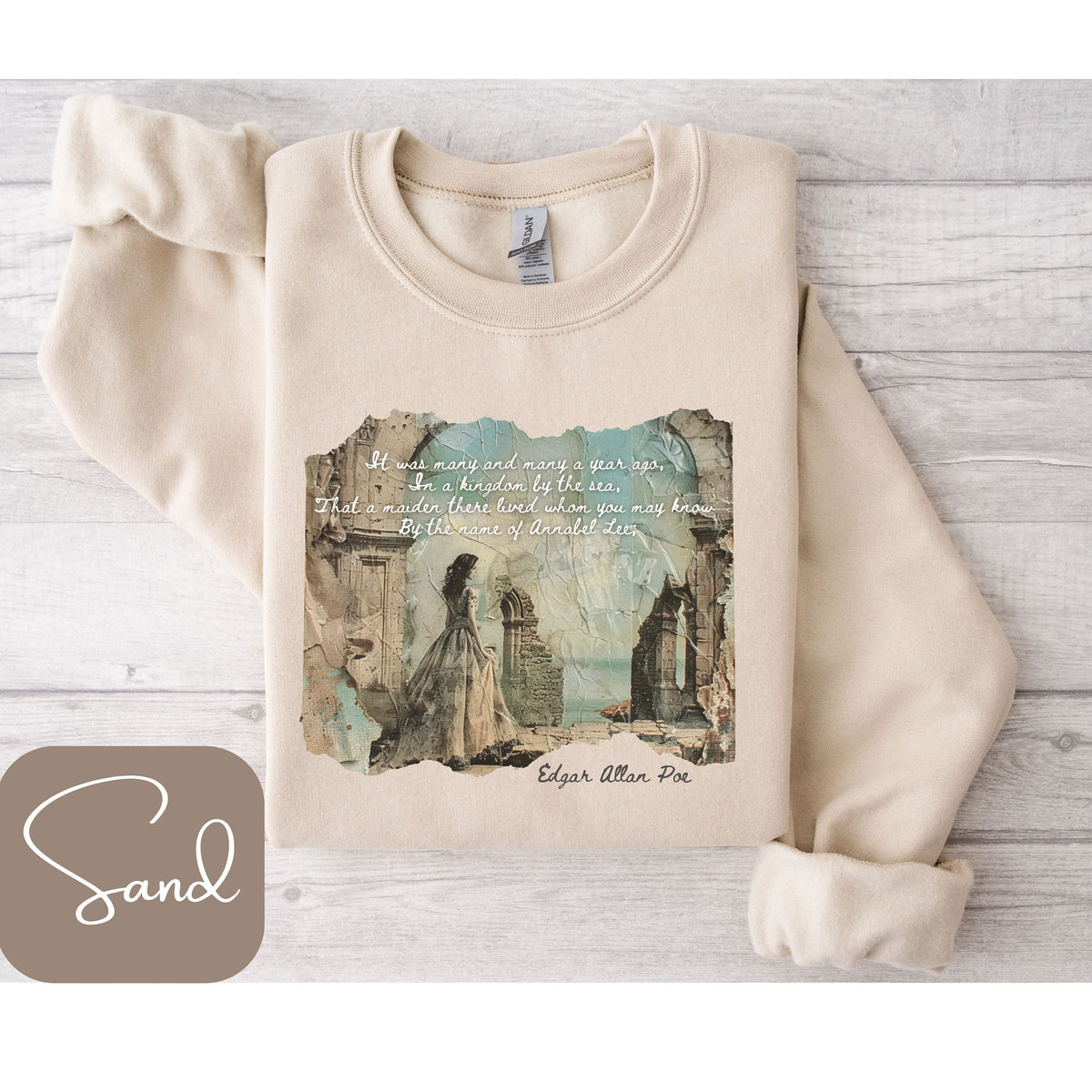 Annabell Lee Edgar Allan Poe Sweatshirt T Shirt Long Sleeve Tee Annabell Lee Poem Shirt Edgar Allan Poe Shirt Literary Gift Poe Lover Sweatshirt – Cozy Vibes · Trending Graphic Apparel