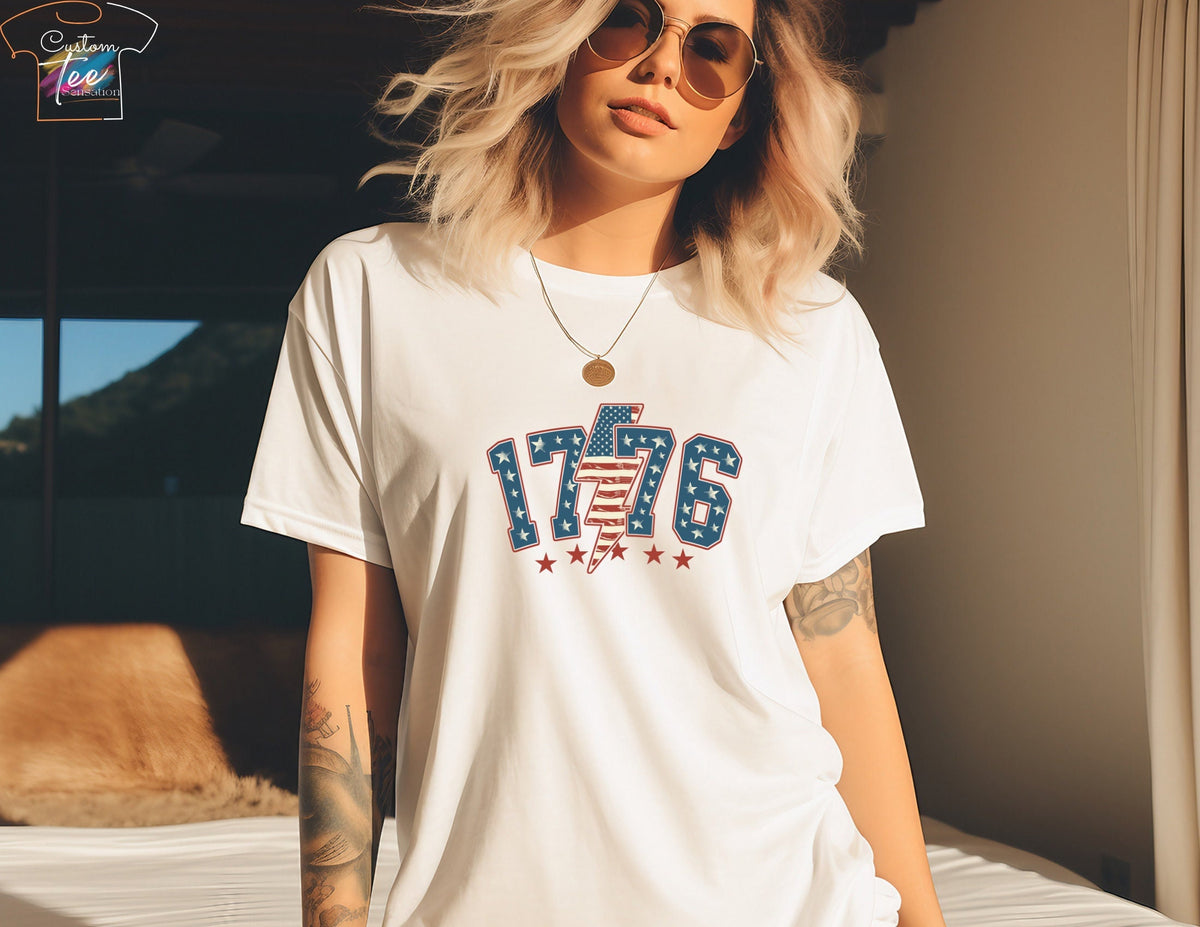 1776 T Shirt 1776 America 4th of July Shirt Independence Day Tee 4th of July Sweatshirt Fourth of July T Shirt America Shirt 1776 Bow Sweatshirt – Fan Favorite · Must-Have Style