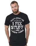 Men39s Tall T shirt Funny I fix Stuff Extra Long Tee Gift for Dad Husband Grandpa Mechanic Engineer Garage Tee Shirt birthday Gift for Men Graphic Tee – Premium Graphic · High-Quality Print