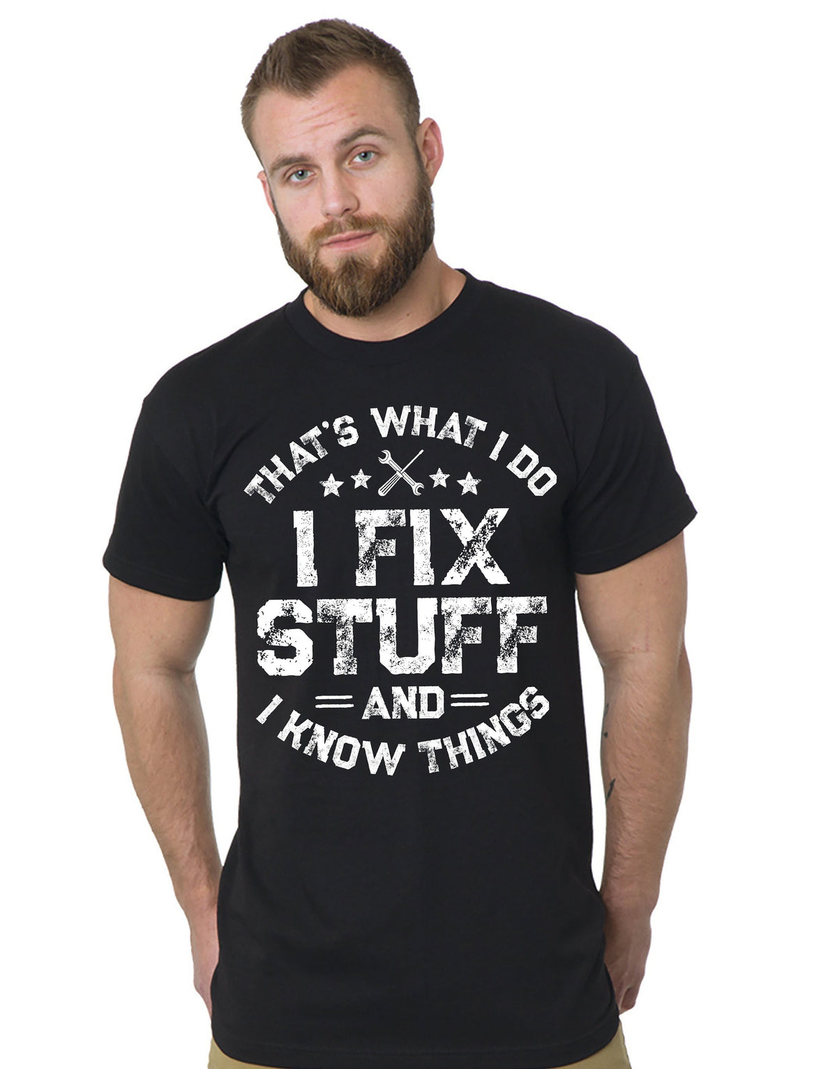 Men39s Tall T shirt Funny I fix Stuff Extra Long Tee Gift for Dad Husband Grandpa Mechanic Engineer Garage Tee Shirt birthday Gift for Men Graphic Tee – Premium Graphic · High-Quality Print
