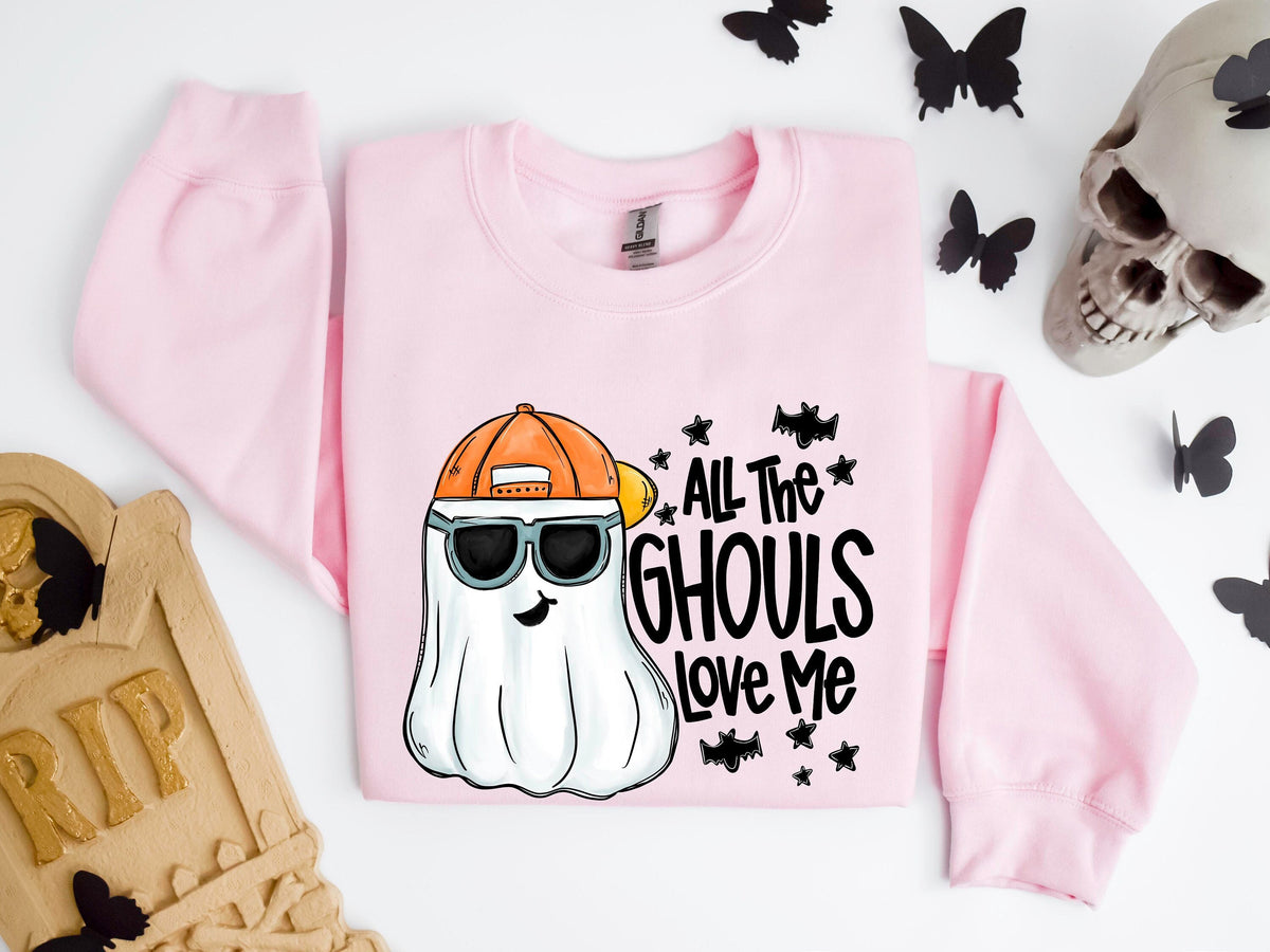All The Ghouls Love Me Sweatshirt Ghost Shirt Ghouls Shirt Trick or Treat Shirt Halloween Shirt Witch Shirt Pumpkin Shirt Fall Shirt Sweatshirt – Feel-Good Design · Top Pick For Any Outfit