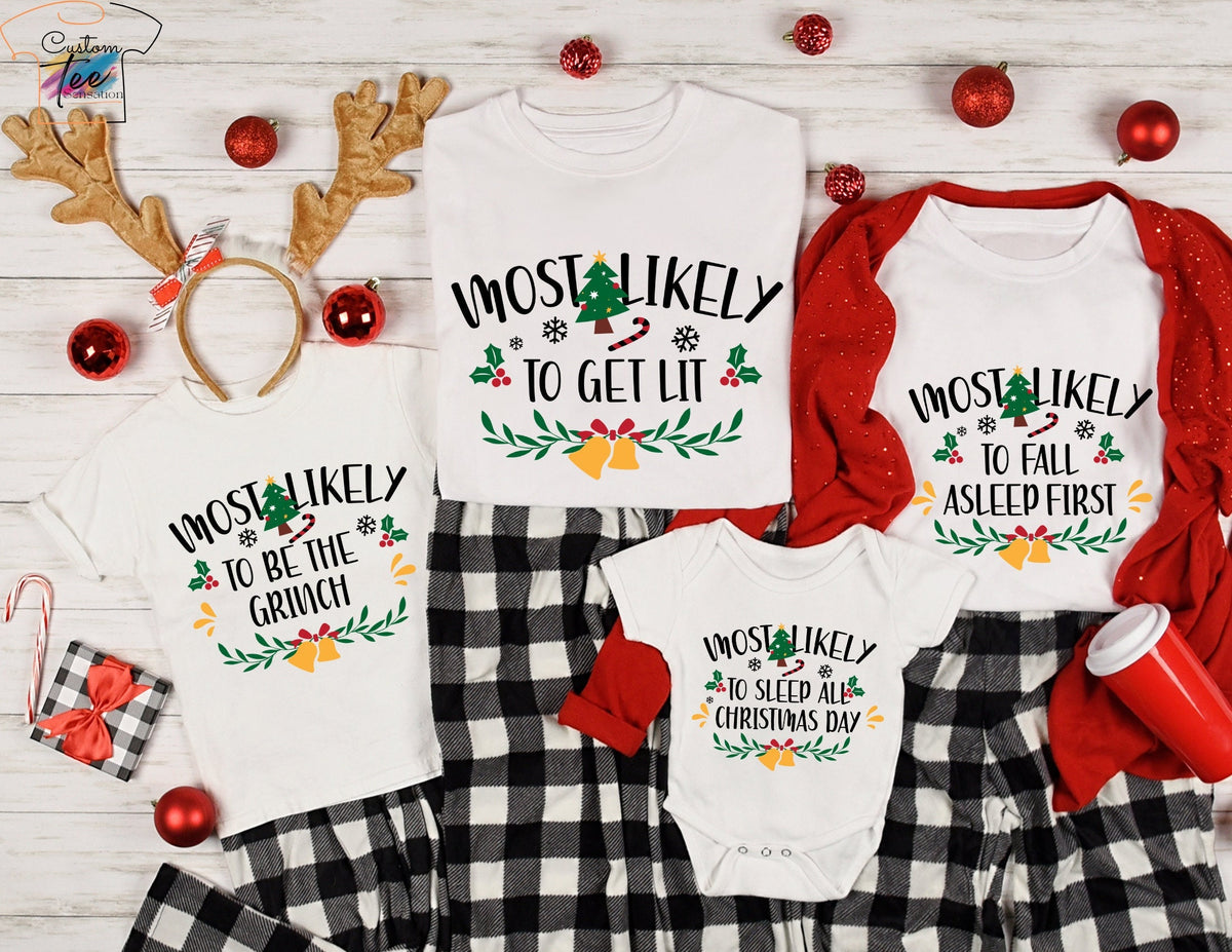 120 Quotes Most Likely Chritsmas Shirts Christmas 2024 Shirts Custom Most likely to Chritsmas Tee Christmas tshirt Merry Christmas 2024 Graphic Tee – Fan Favorite · Trending Graphic Apparel