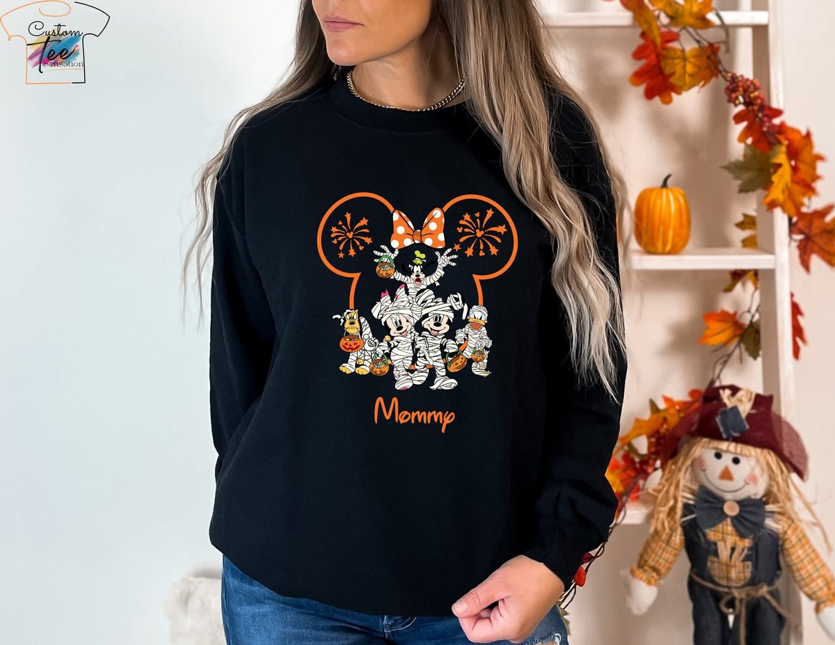 Halloween Family Disney Shirts Disney Spooky Halloween Shirts Mickey and Minnie Ghost Shirts Matching Disney Halloween Retro Disney Graphic Tee – Feel-Good Design · Perfect For Daily Wear