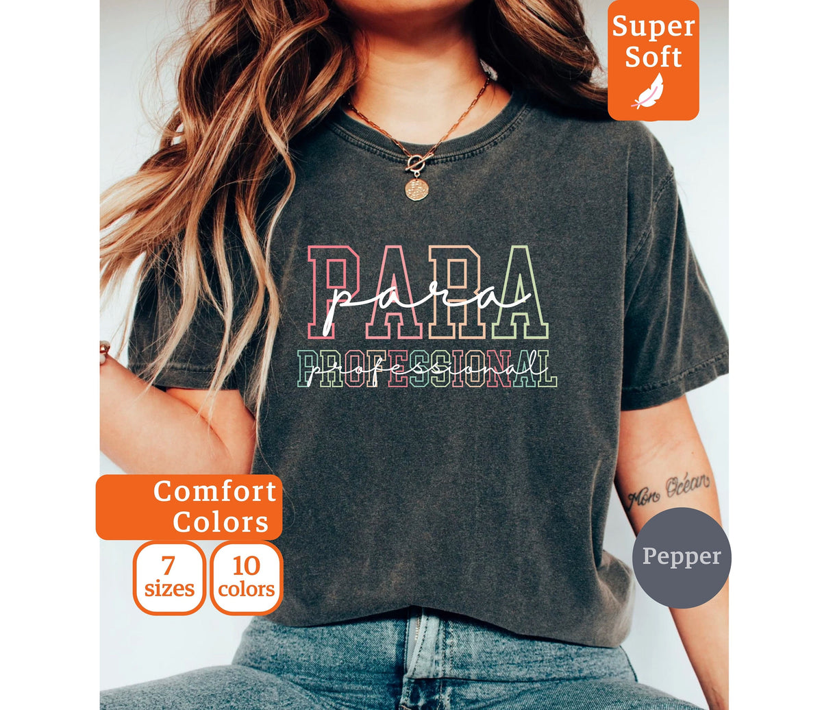 Paraprofessional Shirt Para Squad Shirts Funny Paraprofessional Shirt Para Shirt Gift Teacher Aide Shirt Back To School Graphic Tee – Cozy Vibes · Must-Have Style
