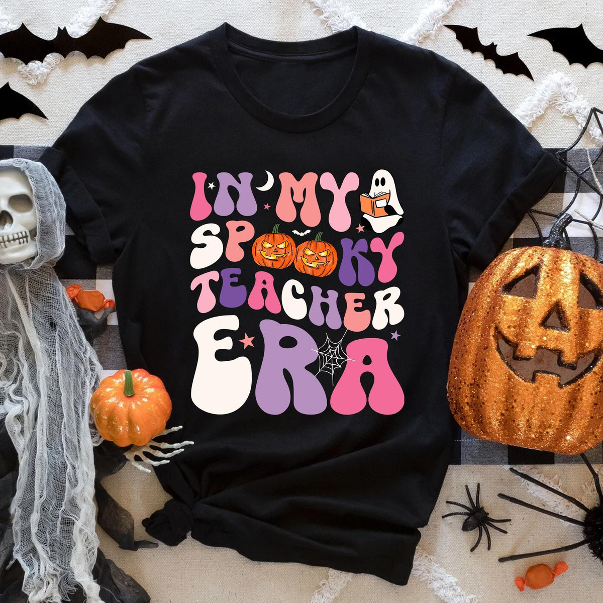 In My Spooky Teacher Era Shirt Personalized Any Text Back to School Shirt Teacher Halloween Sweatshirt Teacher Halloween Shirt Fall Gift Sweatshirt – Bold Style · Trending Graphic Apparel
