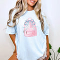 Pink Pastel Backpack T shirt Preppy Coquette Back To School Tee Unisex Tee Teacher Shirt Casual Top Gift for Students Graphic Tee – Feel-Good Design · Great Gift For Fans