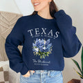 Vintage Bluebonnet Sweatshirt Texas Wildflowers Pullover Sweatshirt Texas State Gift Texas Girl Pride Jumper Texas State Flower Sweater Sweatshirt – Premium Graphic · Perfect For Daily Wear