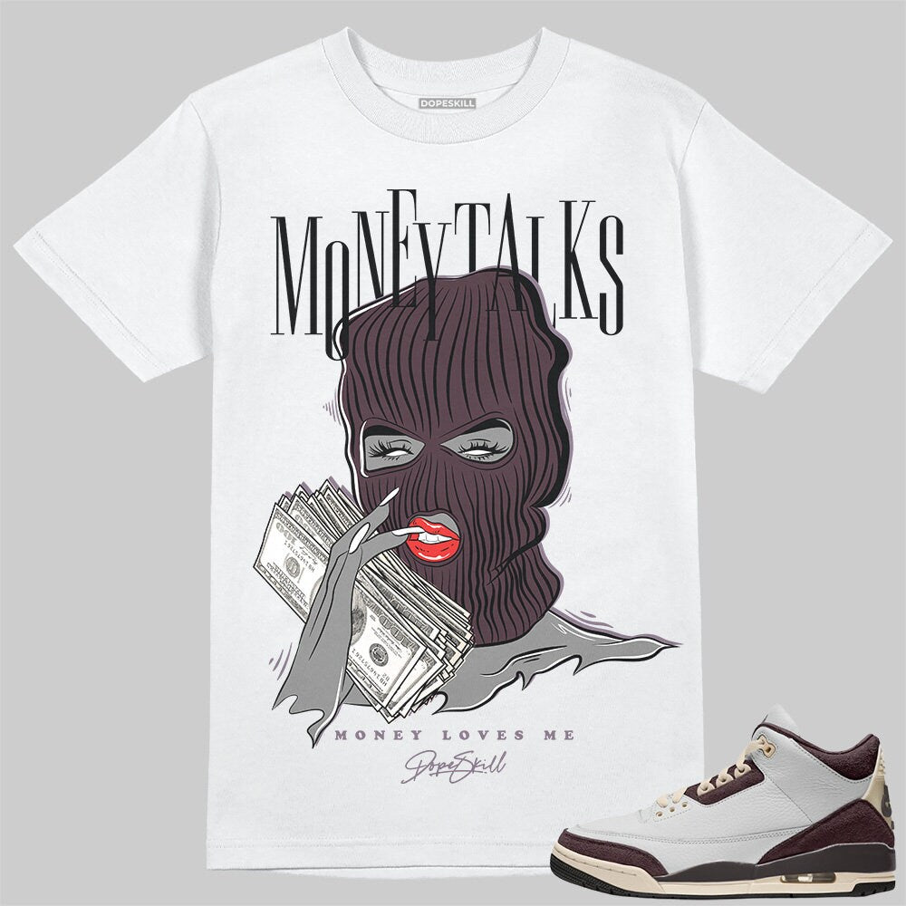 Burgundy Crush 3s DopeSkill Unisex Shirt Money Talks Graphic Graphic Tee – Fan Favorite · Perfect For Daily Wear