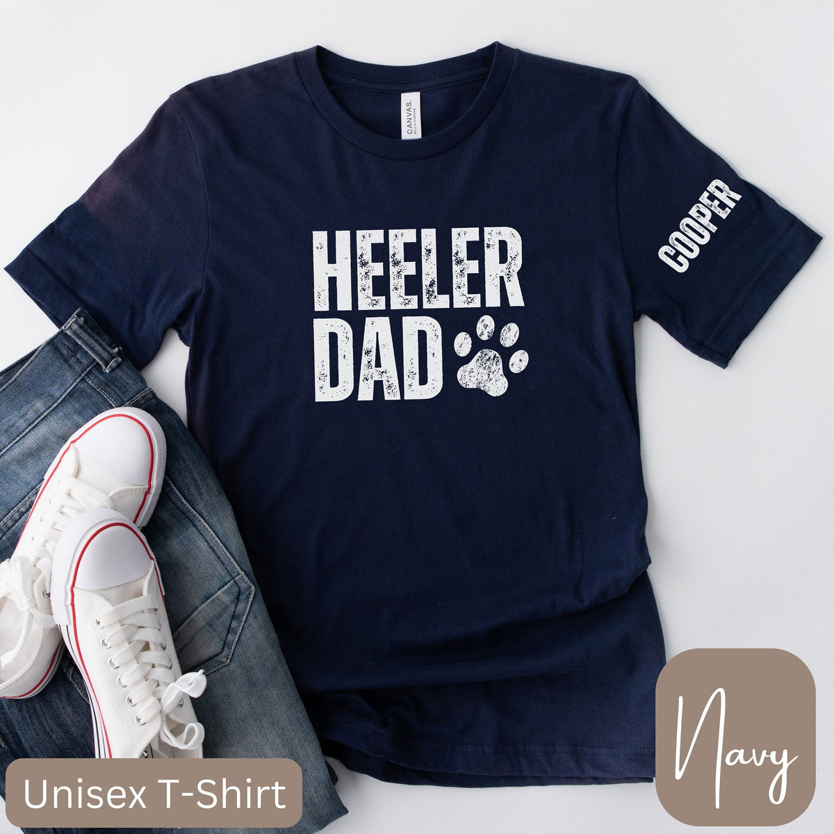 Heeler Dad TShirt or Sweatshirt Personalized Heeler Shirt Heeler Gifts for Men Fathers Day Gift Heeler Shirt for Men Blue Heeler Dad Sweatshirt – Premium Graphic · Must-Have Style