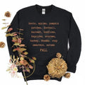 Trendy Fall Words Sweatshirt Cute Fall Words Crewneck Cozy Fall Crewneck Sweatshirt Bonfires Scarves Fall Lovers Tshirt Women Fall Gift Sweatshirt – Premium Graphic · Perfect For Daily Wear