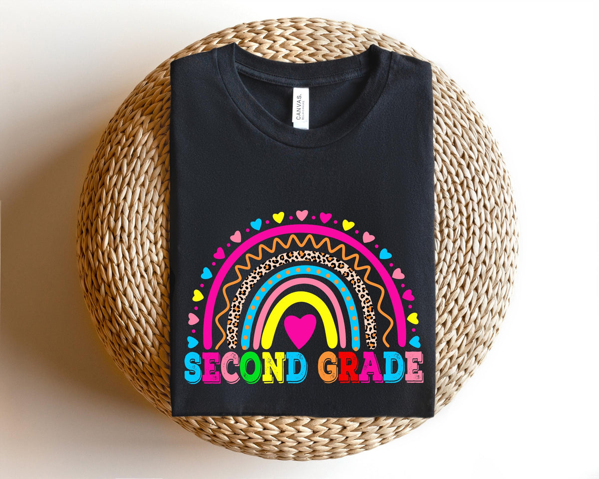 Hello Second Grade Shirt Back To School Shirt Hello Second Grade Rainbow Shirt 2nd Grade Shirt Second Grade Teacher Shirt 2nd Grade Tee Graphic Tee – Premium Graphic · Top Pick For Any Outfit