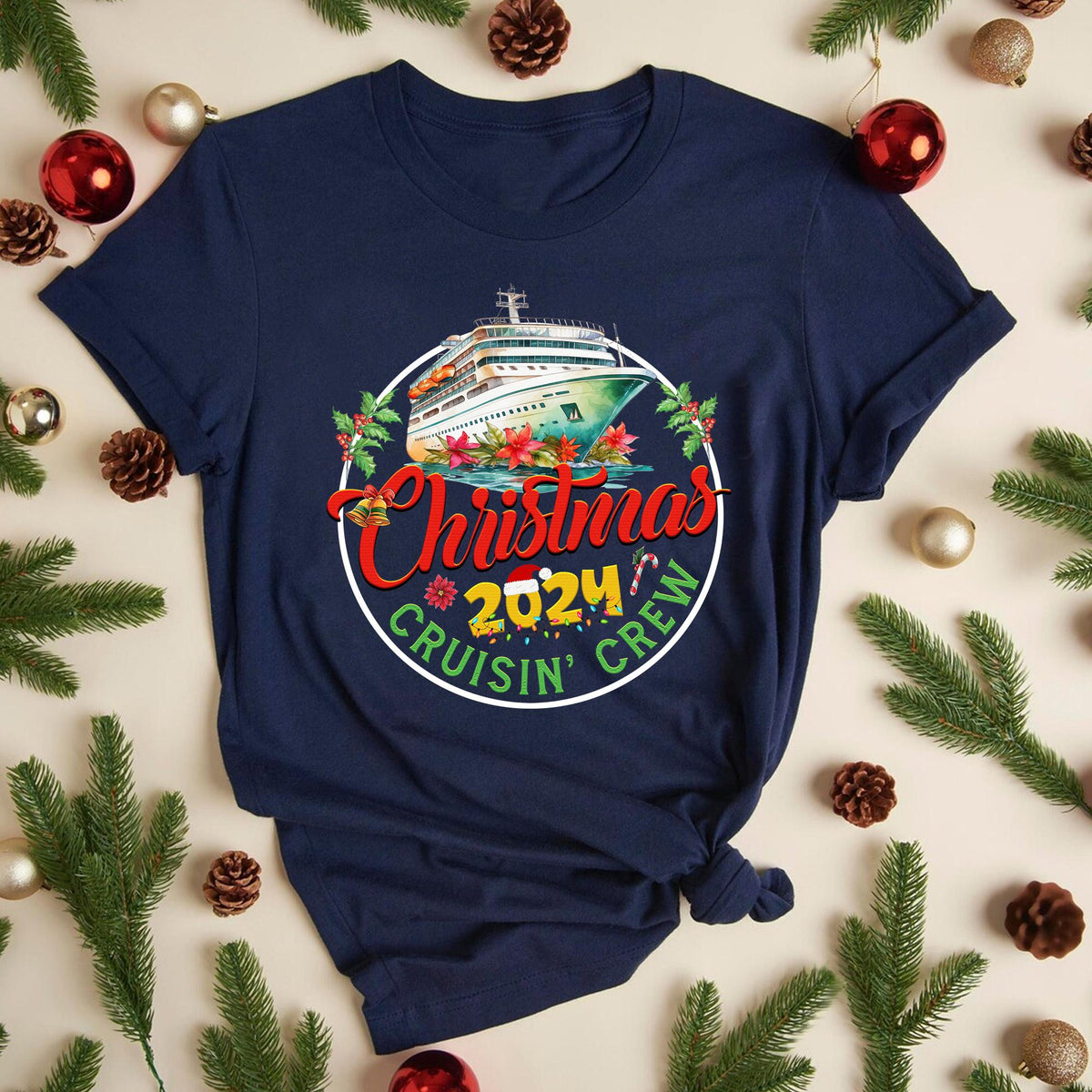 2024 Christmas Cruising Crew Shirt Matching Cruise Christmas Shirt Christmas Cruising Tshirt Christmas Cruise Squad Shirt Cruise Crew Graphic Tee – Fan Favorite · High-Quality Print