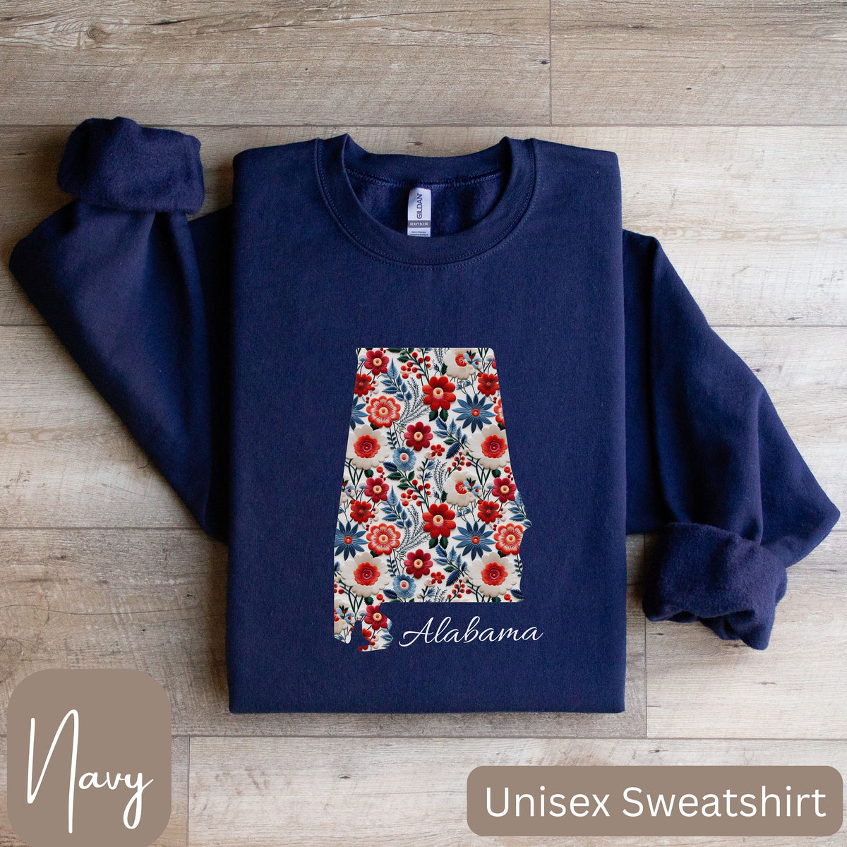 Alabama T Shirt Sweatshirt Floral Alabama Shirt Patriotic Alabama Shirt Alabama Shirt for Women 4th of July Alabama Independence Day Sweatshirt – Easygoing Wear · Perfect For Daily Wear