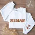 Football Memaw Sweatshirt Memaw TShirt Memaw Football Shirt with Names Memaw Football Gift Sleeve Writing Memaw Football Sweatshirt Sweatshirt – Easygoing Wear · Great Gift For Fans