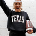 Texas Football Sports Game Day Big Game Touchdown Tailgate Party University College State Sweatshirt Crew Neck Team Sweatshirt – Cozy Vibes · High-Quality Print