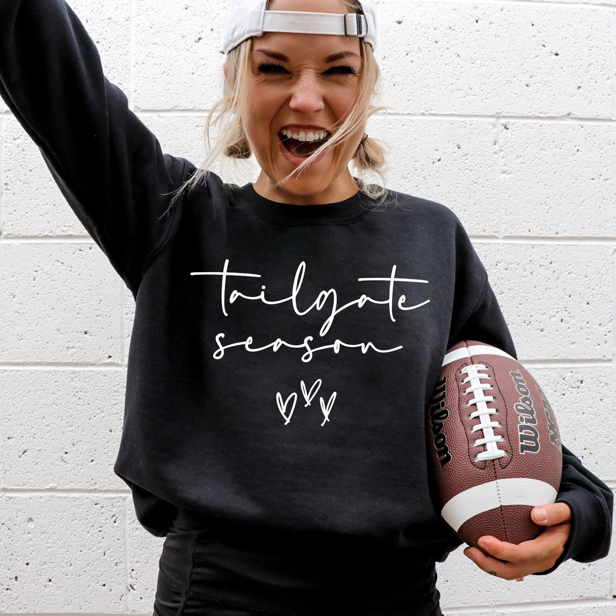 Tailgate Season Football Sports Game Day Big Game Touchdown Tailgate Party Sweatshirt Crew Neck Team Sweatshirt – Everyday Comfort · High-Quality Print