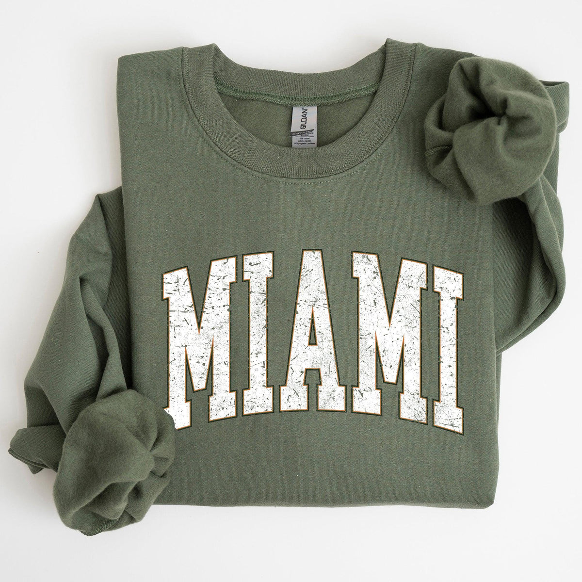 Miami Football Sports Game Day Big Game Touchdown Tailgate Party University College State Sweatshirt Crew Neck Team Sweatshirt – Bold Style · Trending Graphic Apparel