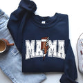 Mama Lightening Bolt Checkered Football Sports Game Day Big Game Touchdown Tailgate Party Sweatshirt Crew Neck Team Sweatshirt – Premium Graphic · High-Quality Print