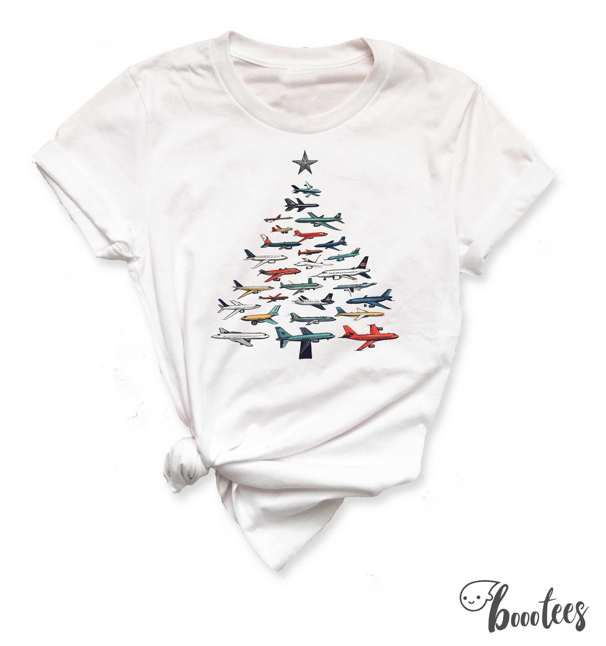 Airplane Christmas Tree Shirt Unique Graphic T shirt Tshirt Tee Retro Style Illustration Art Pilot Flying Flight Planes Jets Aerospace Graphic Tee – Warm & Stylish · Must-Have Style