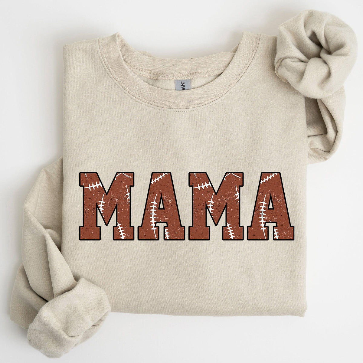 Mama Football Sports Game Day Big Game Touchdown Tailgate Party Sweatshirt Crew Neck Team Sweatshirt – Soft Feel · Great Gift For Fans