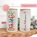 Personalized Dance Teacher Glass Iced Coffee Cup Custom 16oz Frosted Tumbler with Straw Lid Dance Teacher Gift for Christmas Graphic Tee – Everyday Comfort · Must-Have Style