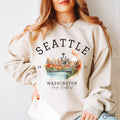 Seattle Cityscape Unisex Sweatshirt Seattle Washington Vacation Sweatshirt Seattle Sketch Sweater Iconic PNW Seattle Landmark Sweater Sweatshirt – Premium Graphic · Great Gift For Fans